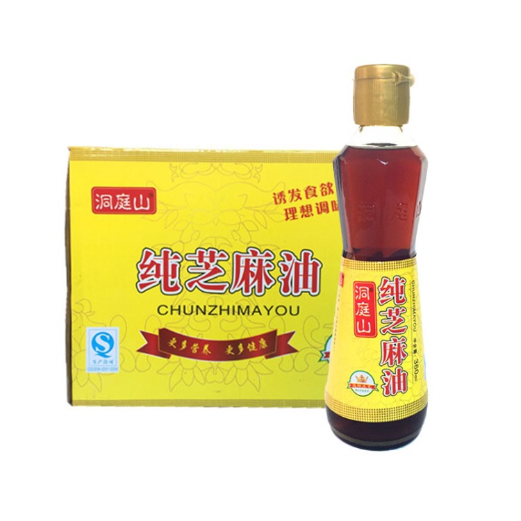 批发芝麻油 小磨香油360ml*6瓶装 芝麻油批发 酒店厨房专用