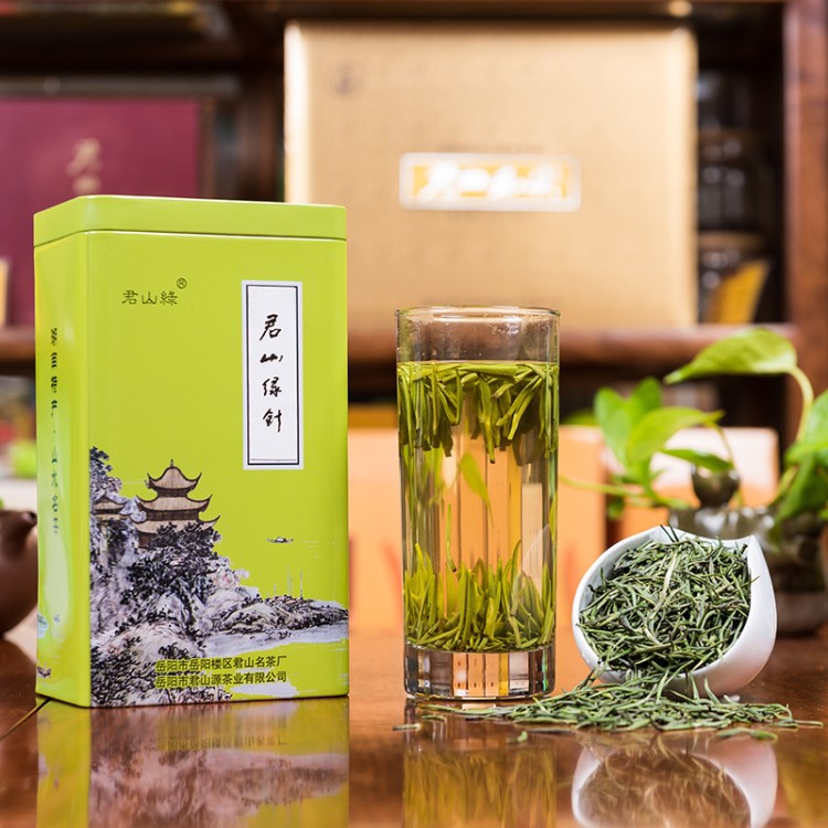 2019新茶綠茶君山綠銀針雀舌茶200g濃香型非特級(jí)明前嫩芽竹葉茶葉