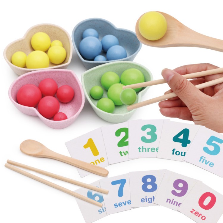 兒童練習用筷夾豆子p.23數學啟蒙玩具幼兒園寶寶早教益智過家家