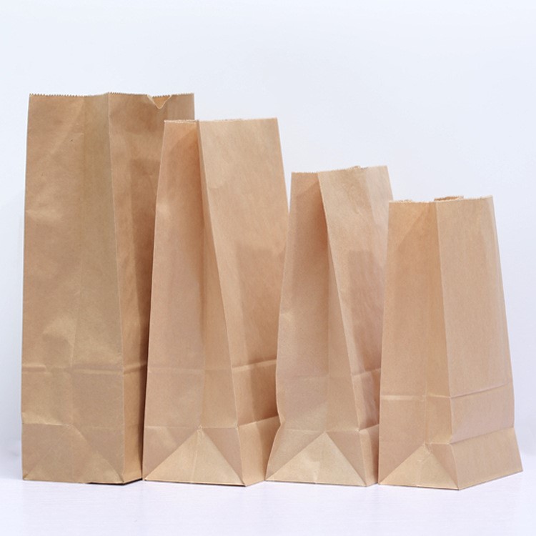 现货牛皮纸袋食品包装袋防油袋一次性外卖打包袋定制印刷