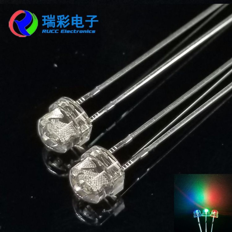 供應F3七彩快閃LED短腳閃爍三色長腳現貨供貨20MA電流3電壓