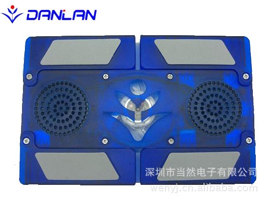 DANLAN廠家直銷發光便攜式折疊筆記本散熱座帶音響功能DR-2009
