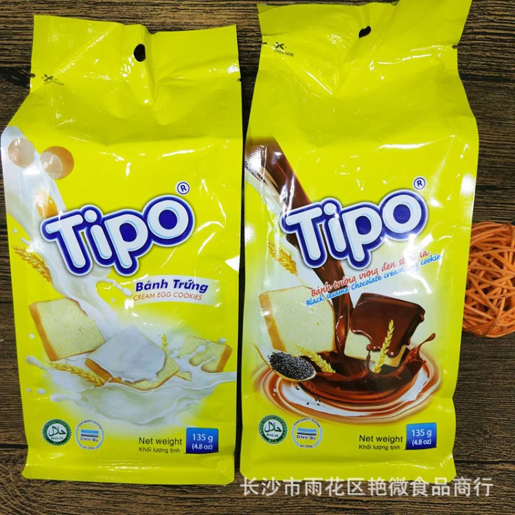 原装越南 友谊牌Tipo面包干135克 休闲食品批发