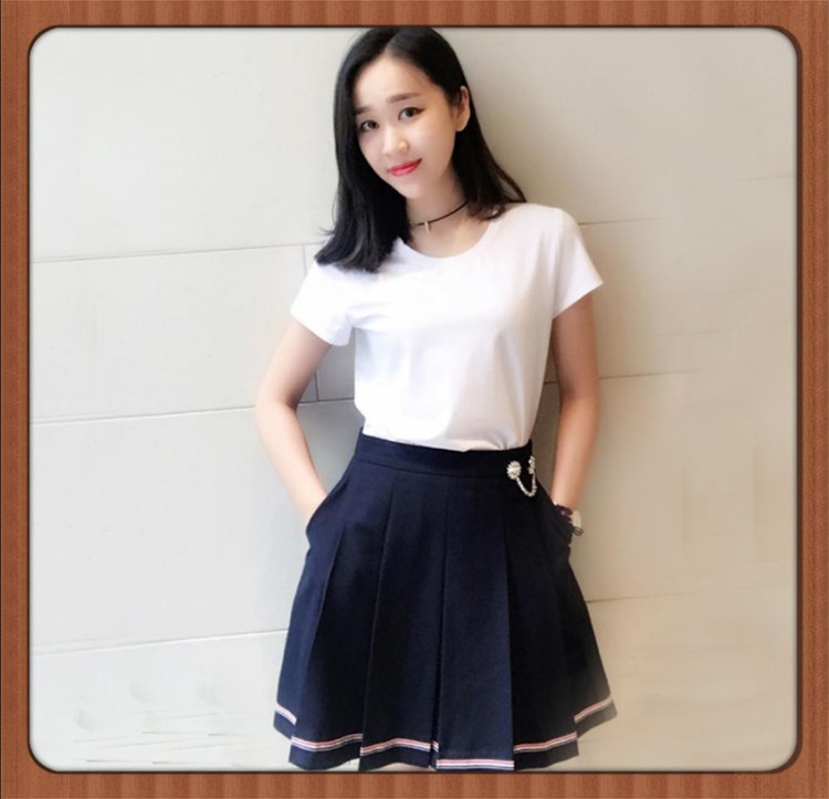 阿施瑪麗女裝專柜2019秋新款百褶半身裙顯瘦減齡百搭短裙褲裙