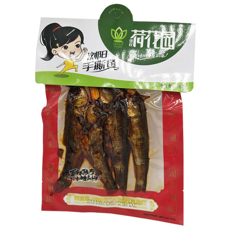 荷花園瀏陽手撕魚80g麻辣食品水產(chǎn)零食休閑食品采購批發(fā)