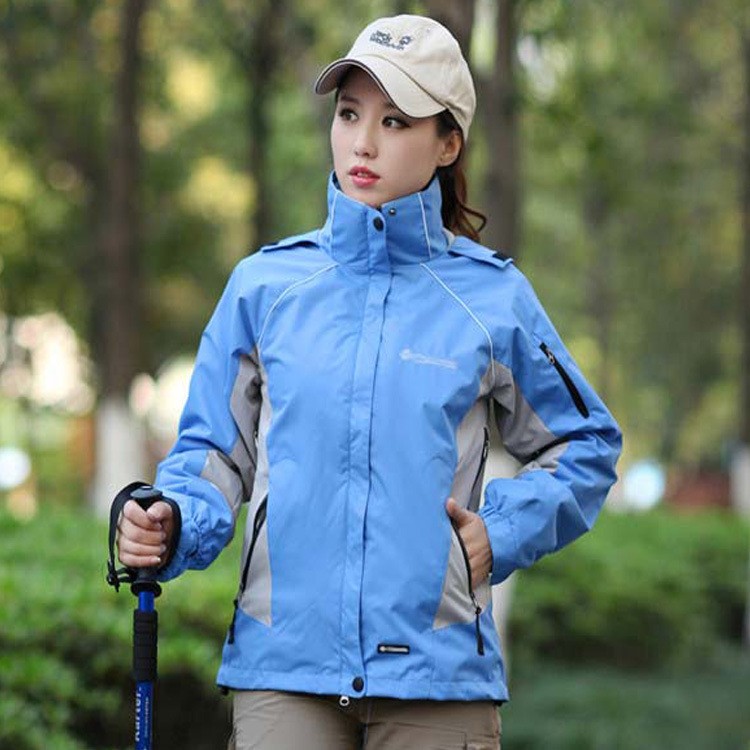 沖鋒衣女款三合一戶外抓絨可脫卸兩件套防風防水秋冬季外套登山服