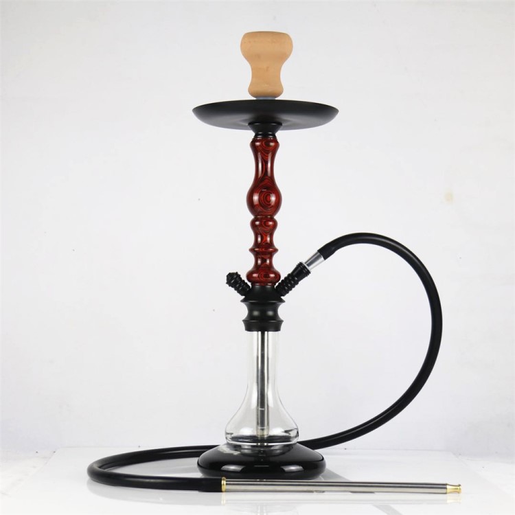 跨境水煙壺 阿拉伯 酒吧全套hookah 水煙槍 木頭桿鋁合金外貿(mào)