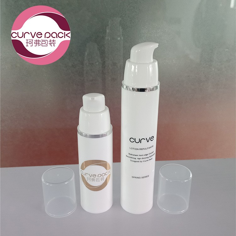 15ML 30ML 50ML 真空瓶 分裝瓶 注塑 化妝品瓶 白色PP卡扣真空瓶