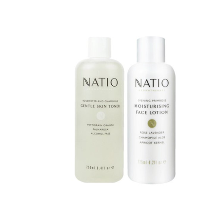 澳洲NATIO水乳 香薰甘菊玫瑰爽膚水250ml平衡保濕乳液水乳套裝