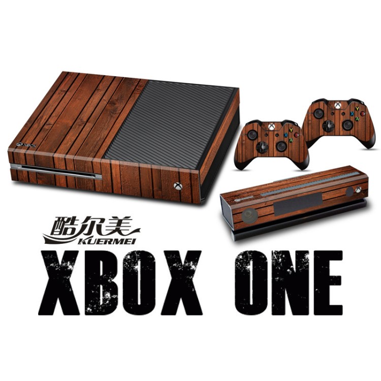 酷爾美 木紋貼紙 XBOX ONE游戲機(jī)彩膜 導(dǎo)氣槽可移背膠保護(hù)貼膜