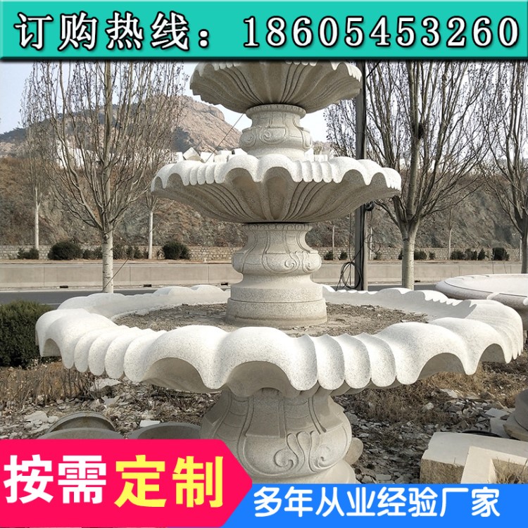 石雕噴水 漢白玉大理石天鵝噴泉工藝品動(dòng)物雕塑 園林景觀流水?dāng)[件