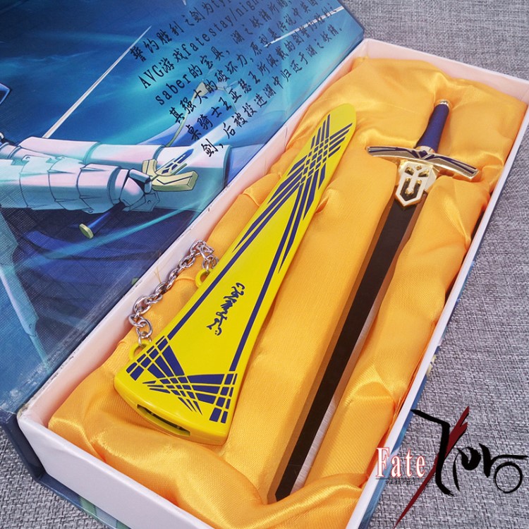 命運之夜 誓約勝利之劍 FATE 塞巴武器 合金模型擺件 30cm 禮盒裝
