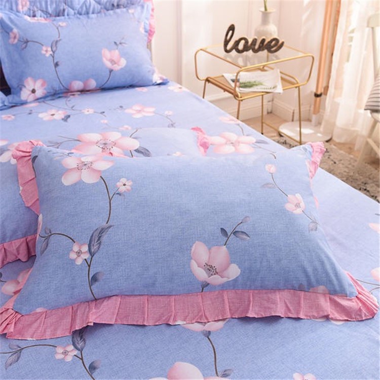 廠家直銷定制全棉花邊枕套荷葉邊加厚大號棉枕套公主風一對裝