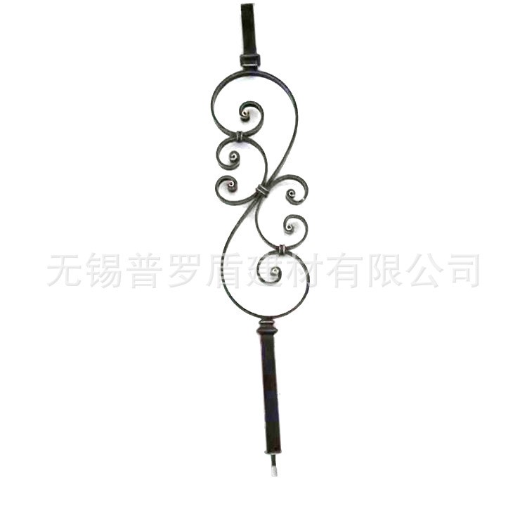 陜西西安鐵藝配件 樓梯扶手零件 梯花立桿 鍛打樓梯配件