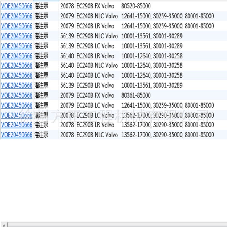 适用于沃尔沃 240 290 单体泵 20450666