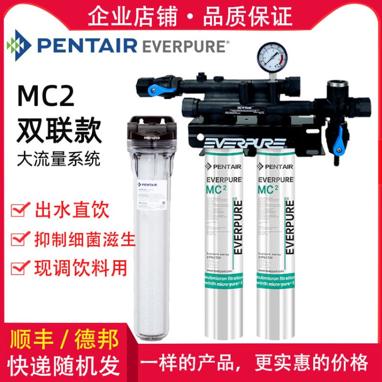 爱惠浦净水器MC2双联款套机大流量双滤芯 奶茶饮品水吧商用净水机