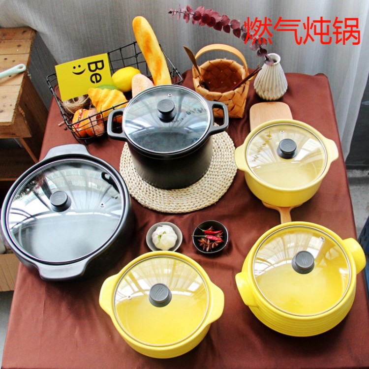 大號鍋燉鍋干燒砂鍋煲湯骨頭陶土高溫無贈品家用燃氣明火直燒湯煲