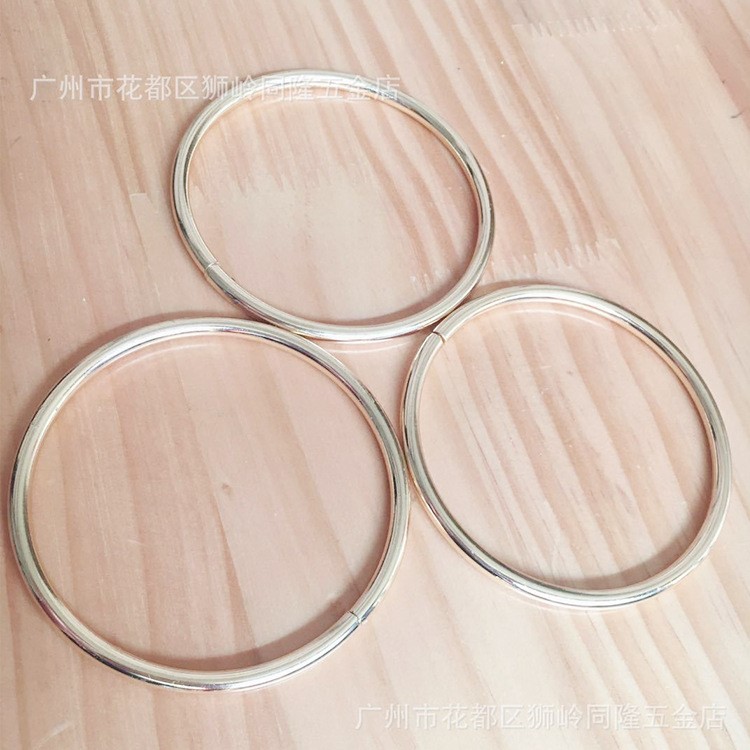 廠家直銷 鐵線手挽 接焊大圓圈 鐵圈 鐵環(huán) 箱包五金 箱包