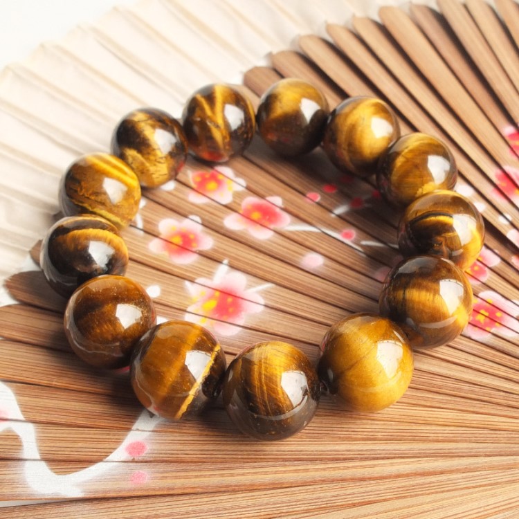 沛孚珠寶 天然水晶彩色虎眼石 彩虎眼石 鷹眼黃色虎眼石小額批發7