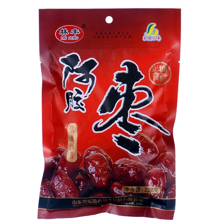 阿膠棗蜜無核紅棗 林豐金絲紅棗228g 伴手禮品休閑零食微商代發