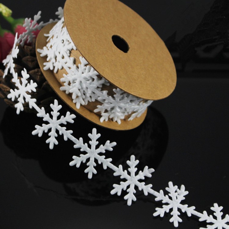 樹葉超聲波壓花無紡布絲帶花邊雪花圣誕葉子裝飾帶子清倉一件代發(fā)