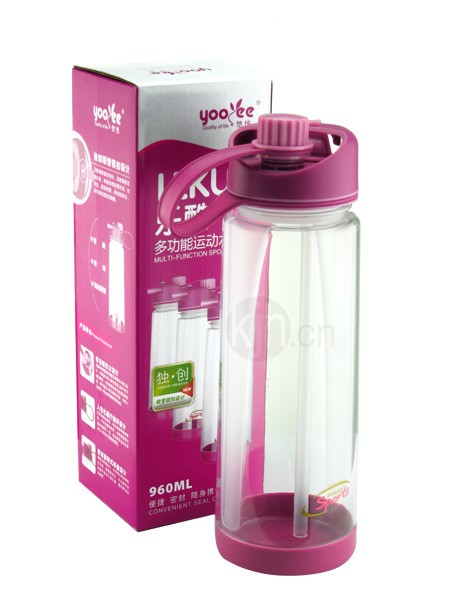 戶外多功能運動水壺吸管水杯（960ml）日用百貨塑料水杯禮品定制
