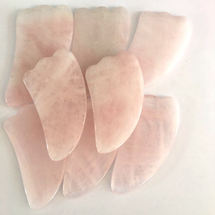 天然南非粉晶刮痧板玉石刮痧片臉部美容保健按摩養(yǎng)生用具廠家直銷(xiāo)