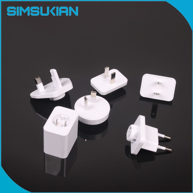 可換插頭5V1A電源適配器 UL CE GS SAA CCC多國(guó) 定制LOGO