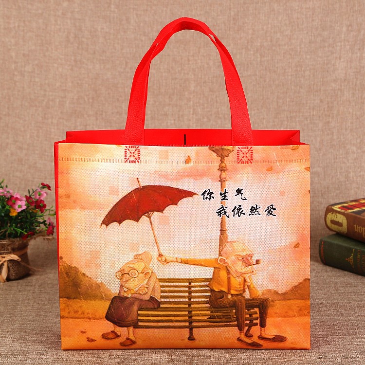 無紡布手提袋定做 覆膜折疊收納廣告袋 購物禮品服裝包裝袋