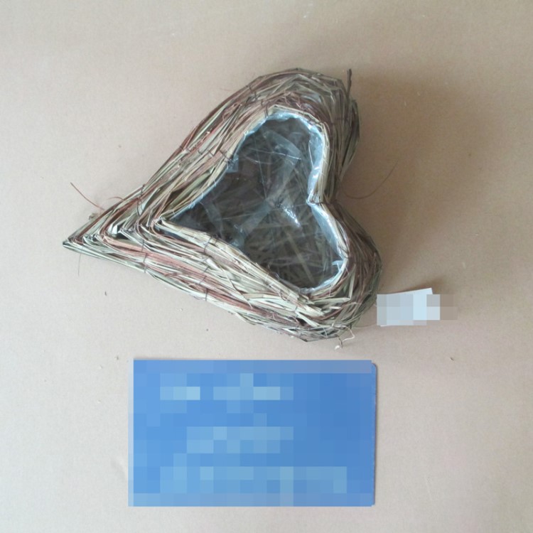 席草心形托船形托長方拱形托魚缸圓籃工藝品歐式擺件定制創意