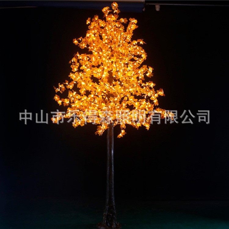 戶外防水酒店廣場工程裝飾樹燈led楓葉樹燈發(fā)光樹仿真景觀樹燈