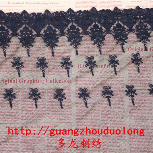 1027091A蕾絲棉線花邊服裝輔料 創(chuàng)意網(wǎng)紗刺繡水溶花邊寬40厘米