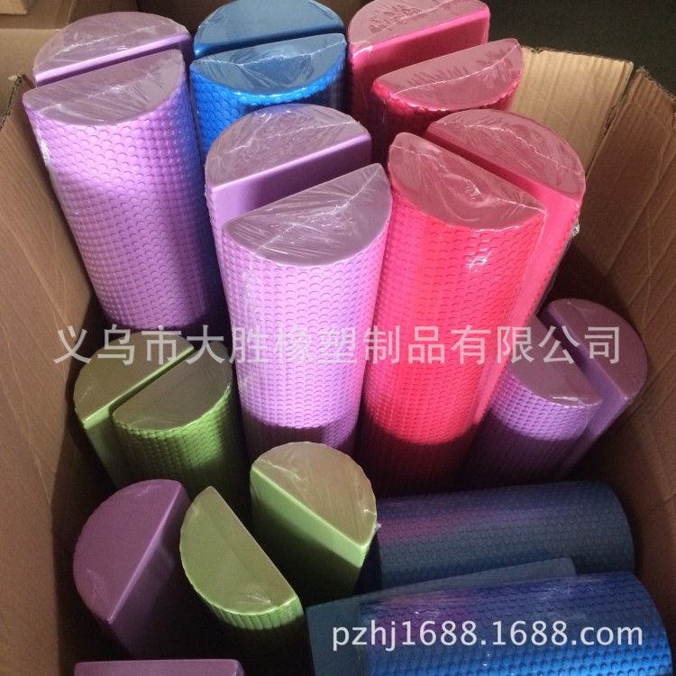 半圓瑜伽柱半軸放松柱平衡棒月牙磚浮點泡沫軸foamroller普拉提柱