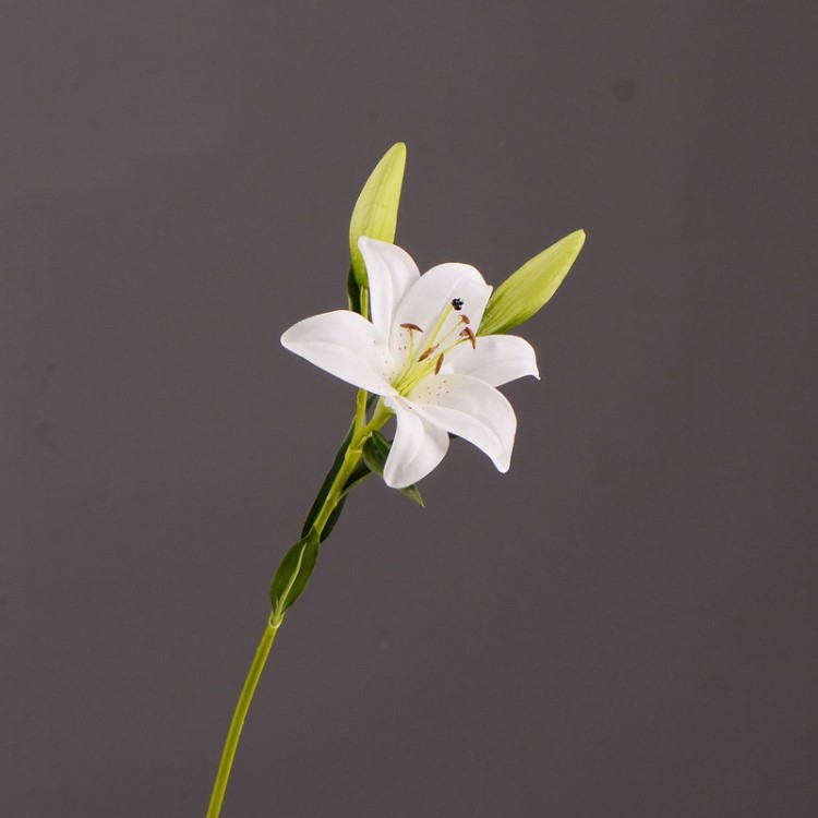 手感保濕百合花仿真花束客廳防假花擺設(shè)餐桌裝飾花藝插花擺件輕奢