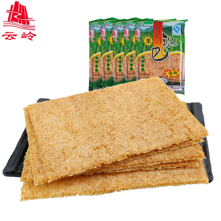 云嶺原味手工鍋巴安徽特產(chǎn)大米非油炸零食小吃火鍋泡面搭檔208g裝