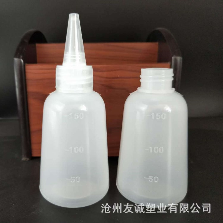 新品帶刻度30ml50ml100ml150ml軟膠水瓶 軟hdpe點膠水塑料擠壓瓶