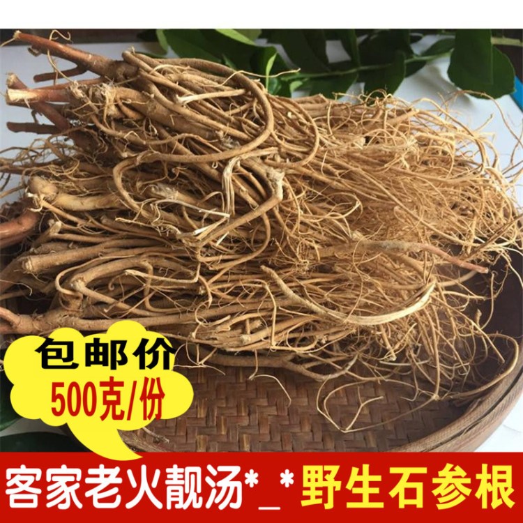 廣東梅州客家湯料 野生新鮮石參根 虎尾輪煲湯原料500克土特產(chǎn)