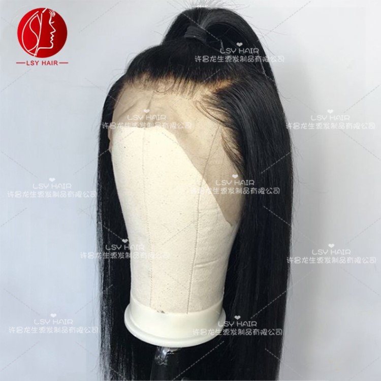 許昌 遞針全蕾絲假發(fā)頭套 真人假發(fā)頭套 silk top human hair wig