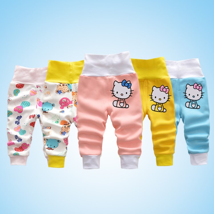 男童女童寶寶嬰兒高腰護(hù)肚褲加絨秋褲開檔褲子兒童保暖褲加厚秋冬