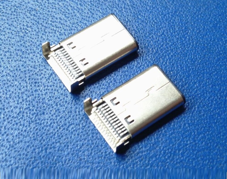 無磁USB type-c公頭24P貼板連接器 USB3.1沉板插頭type-c采購