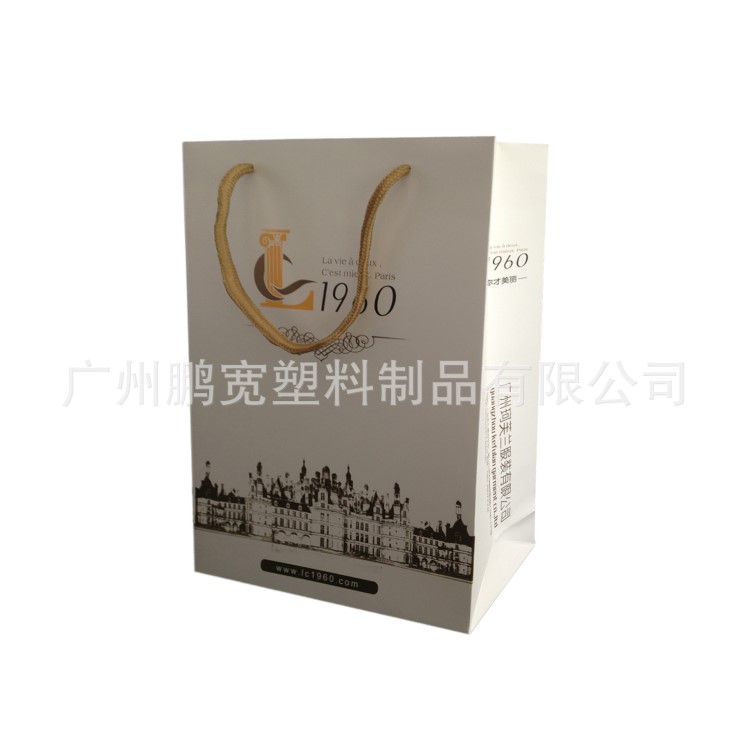 供應(yīng)珠海手提紙袋 廣告公司宣傳冊(cè)用品手提袋 精美穿繩紙袋