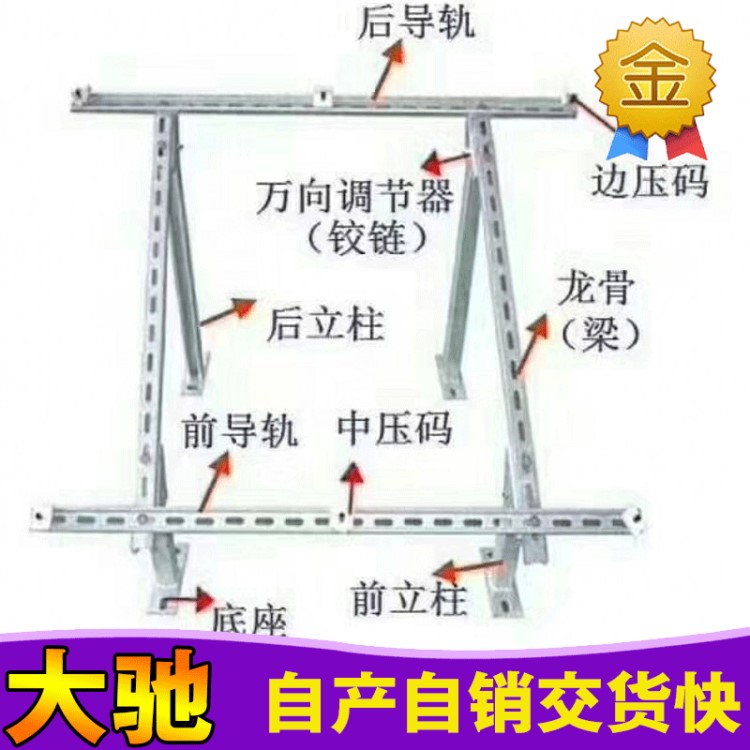 熱鍍鋅不銹鋼光伏支架配件中邊壓塊底座三角直連接螺絲塑翼螺母廠