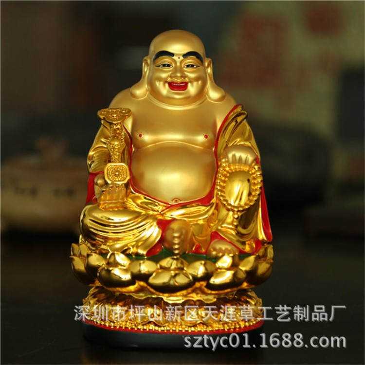 大廠家手工藝品加工 樹(shù)脂工藝招財(cái)彌勒佛菩薩佛像擺件 萬(wàn)佛堂可定