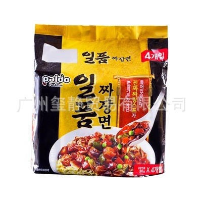 韩国拉面八道一品御膳炸酱面甜味干拌面黑色杂酱面(200g*4)*8袋