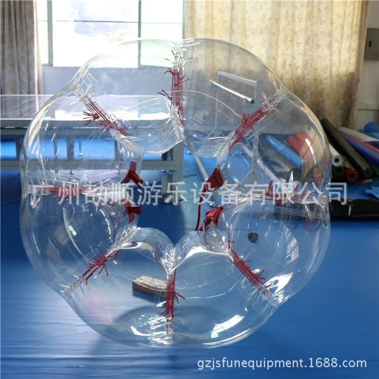 廠家直銷1.5mTPU透明充氣碰碰球泡泡足球趣味運動會 戶外游戲玩具