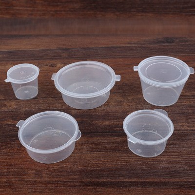 跨境醬料塑料小盒試吃杯打包杯布丁杯一次性杯餐盒醋醬汁果凍調(diào)料