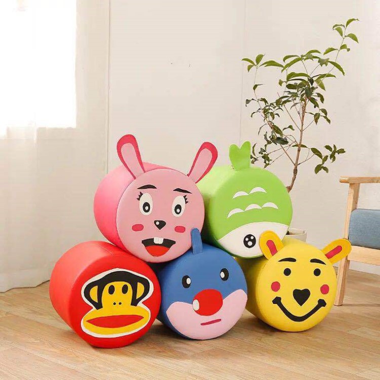 如果可以這樣愛(ài) 同款禮品定制沙發(fā)換鞋實(shí)木圓凳 卡通皮凳可印LOGO