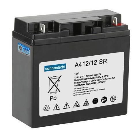 德國陽光蓄電池A412/12SR 陽光電池12v12ah 電池UPS機(jī)房專用 包郵