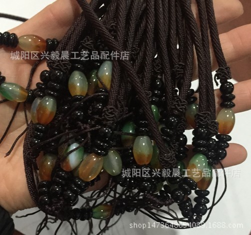 毛衣鏈繩配飾瑪瑙米珠隔珠 飾品配件