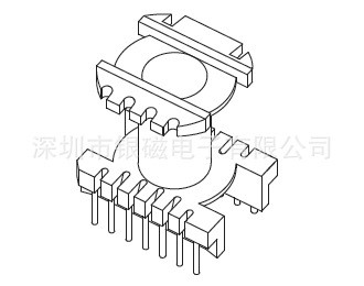 ER42/EC42骨架YC-ER-4202 8+8P骨架，BOBBIN,变压器骨架